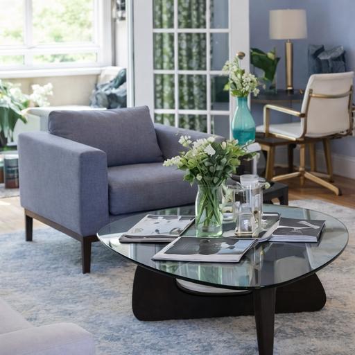 Transformed living room designed to create strong buyer appeal